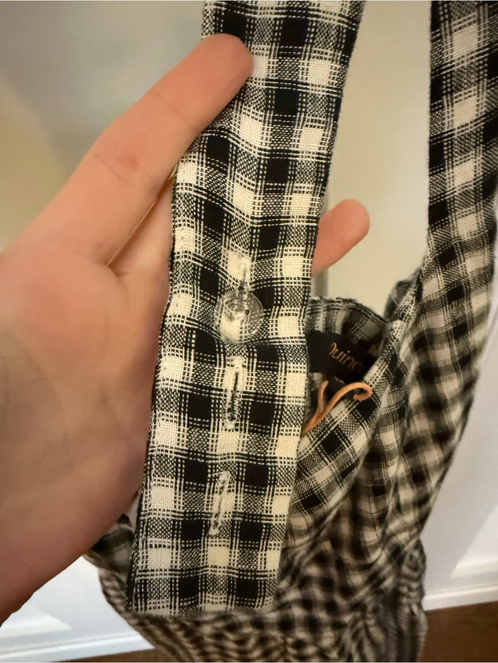 Quince Black and White Gingham Midi Sundress - Picture 6 of 6